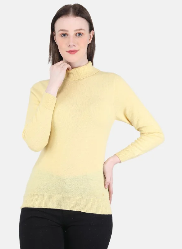 Premium Style Women Yellow Solid Top