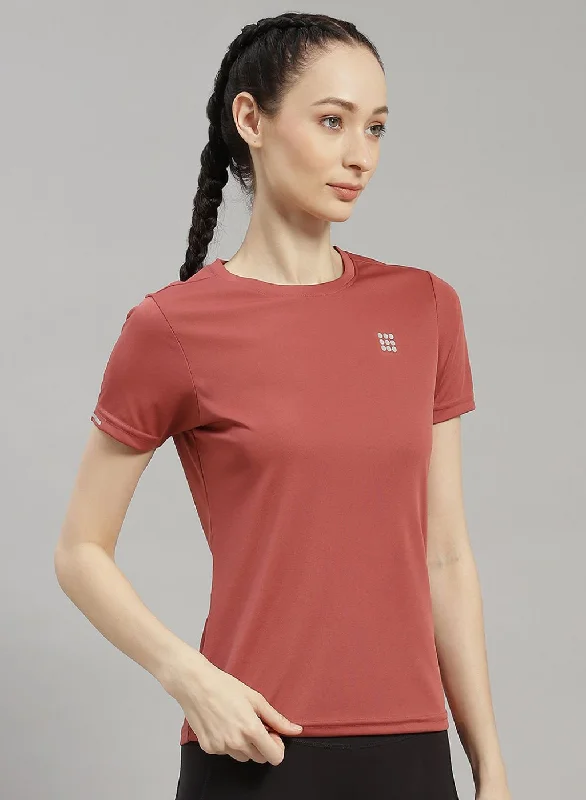 Chic Trend Collection Women Orange Solid Top