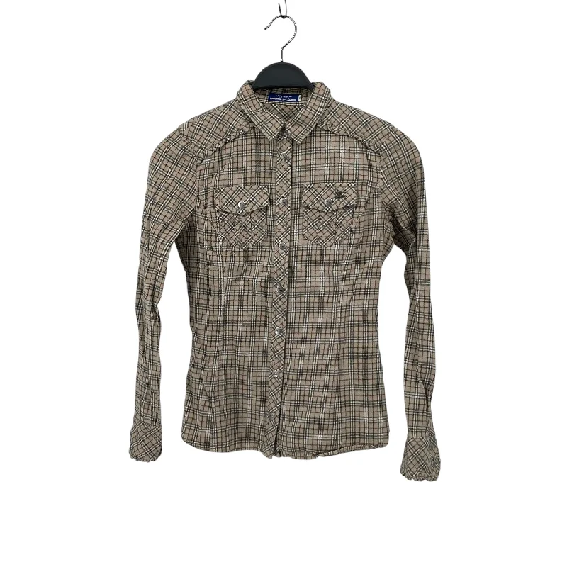 Low Price Special BURBERRY BLUE LABEL/LS Shirt/38/Beige/Cotton/E1M50-240-45