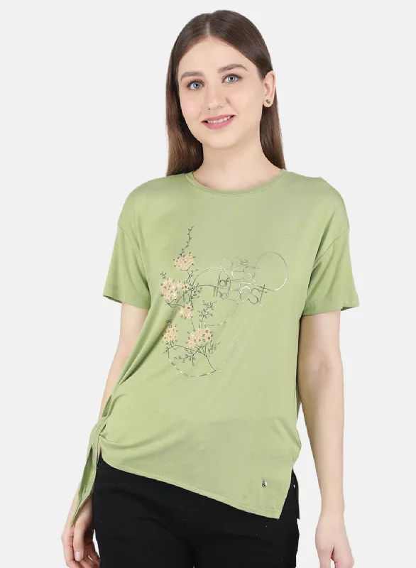 Style Breakthroughs Women Green Printed Top