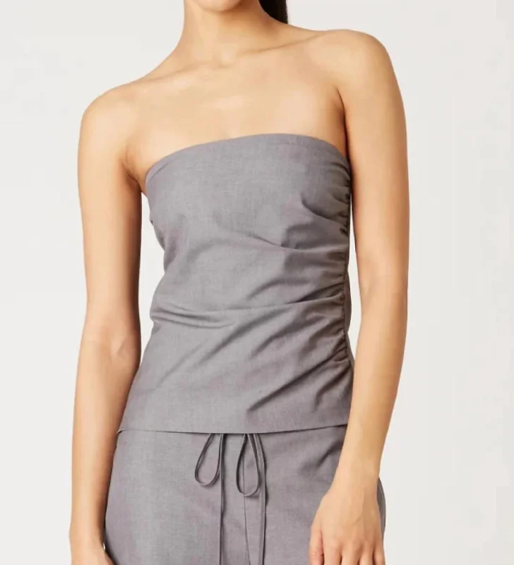 On-Trend Fashion Offers Tansy Top In Charcoal