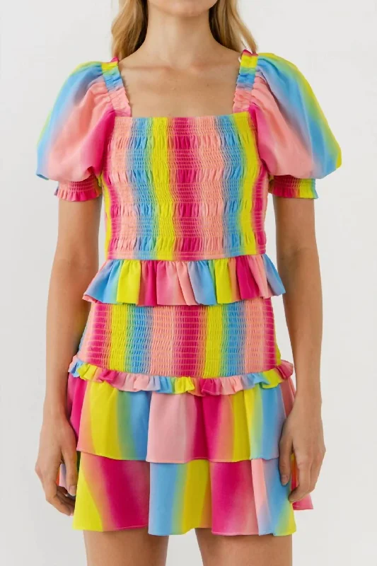 Ride The Style Wave Ombre Stripe Top In Multi