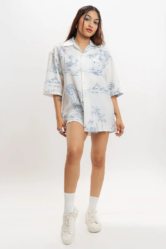 Chic Trends Unveiled Tropical Print Shirt