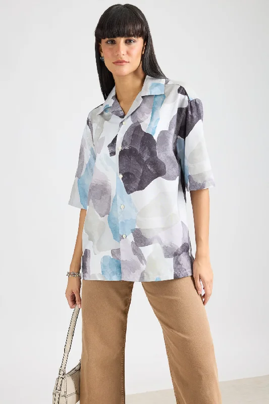 New Styles Just In Abstract Printed Women's Shirt