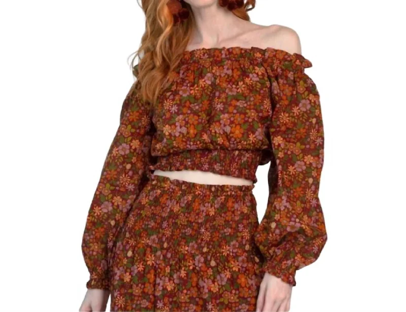 New In This Season Gia Top In Wildflower Rosewood