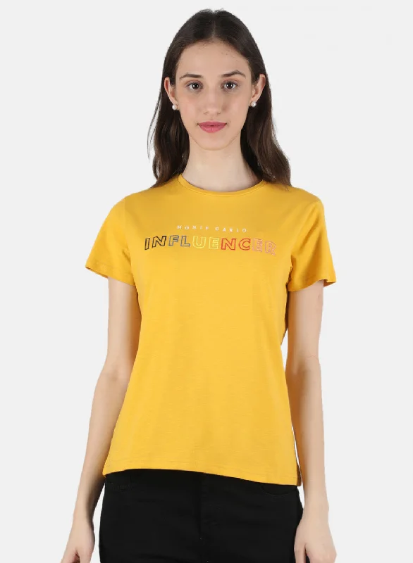 Ends Soon Women Mustard Embroidered Top