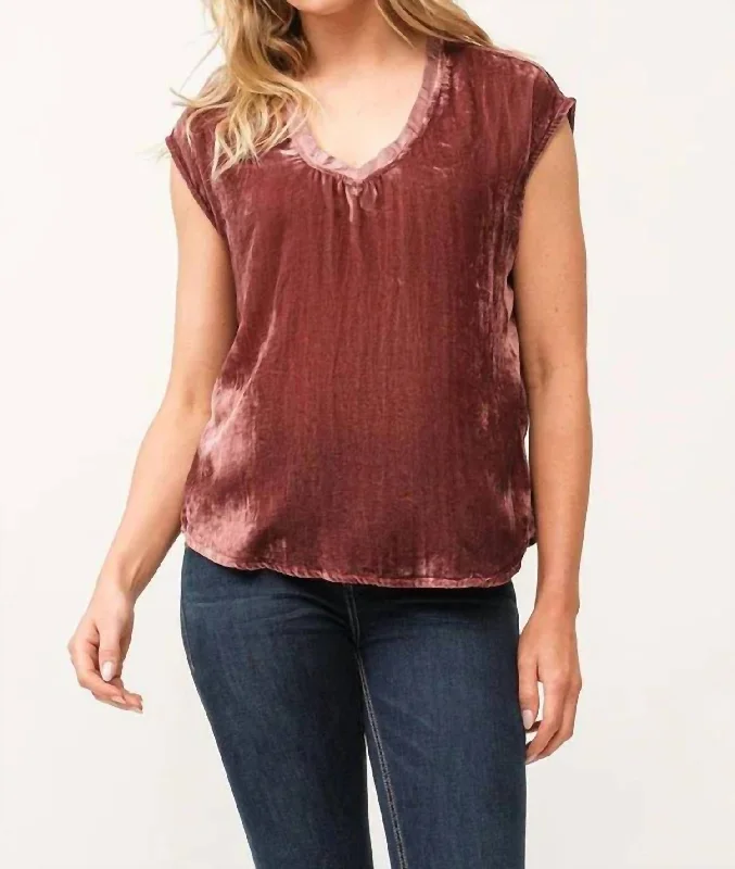 Limited Time Offer Yanis Top In Maroon