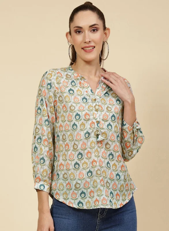 Fashion Deal Women Multicolor Printed Top