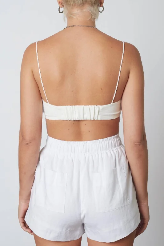 Hot Items Barely There Bralette Top In White