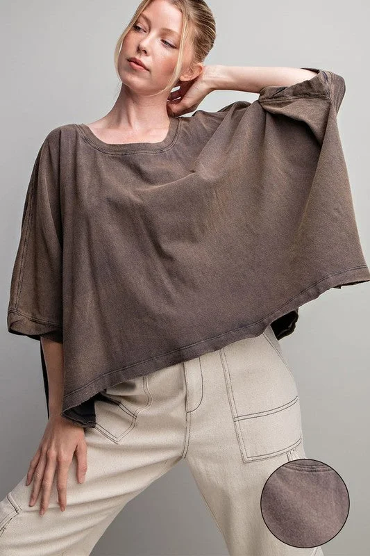 Exclusive Fashion Deals Mineral Washed Loose Fit Top