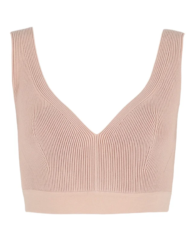 Luxury Fashion Ottoman Knit Bra Top