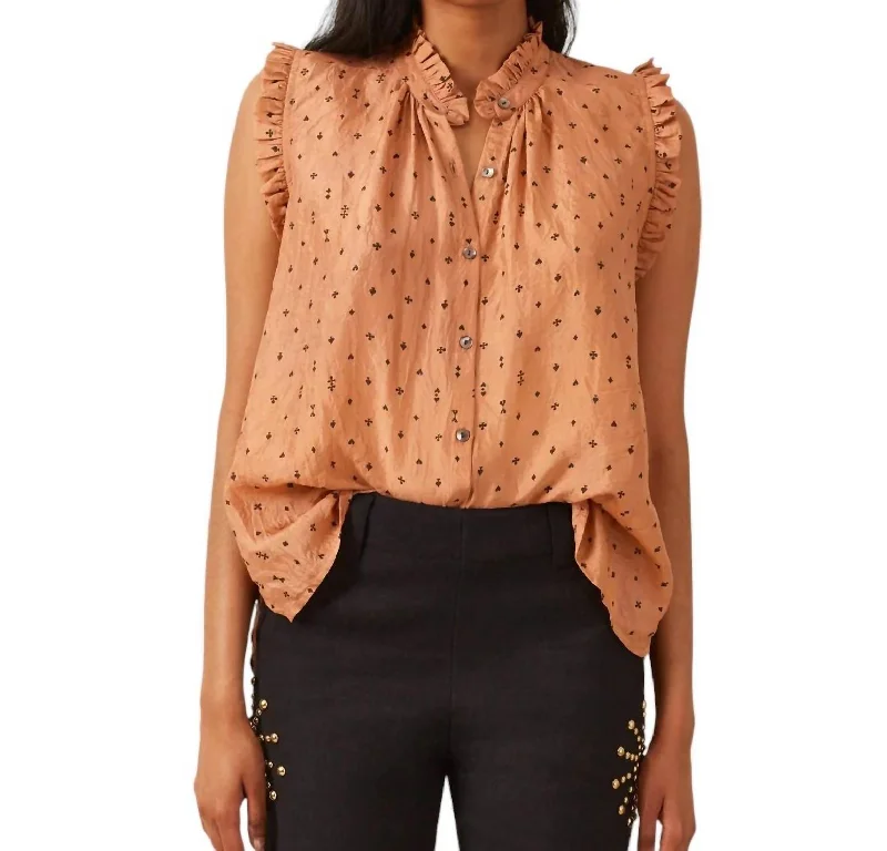 Cozy Chic Promotions Wylder Silk Shirt In Nude Ace