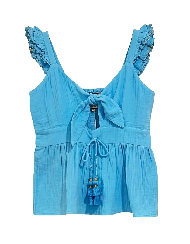 Best-Sellers Alexa Top In Turquoise Gauze