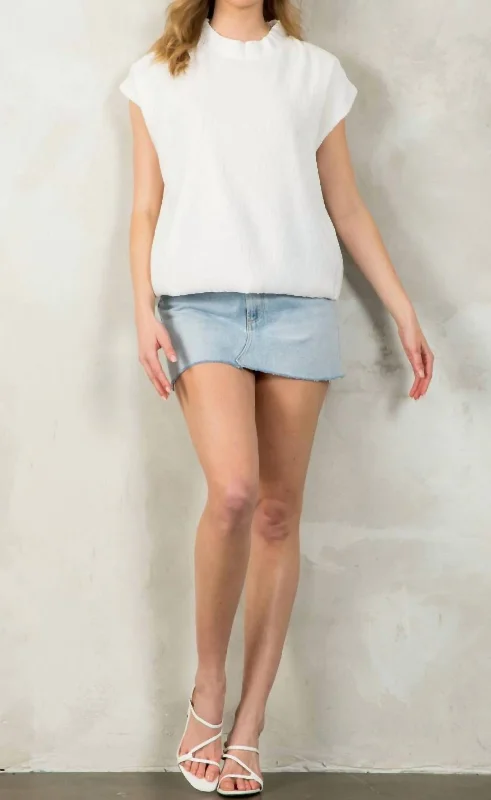 Massive Selection Sale Textured Top In White