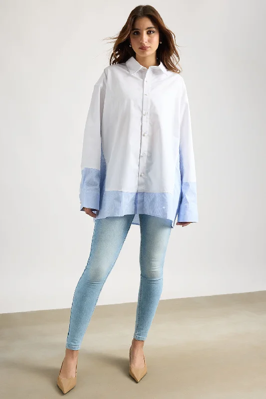 Season Offer Dual Tone Oversized Shirt