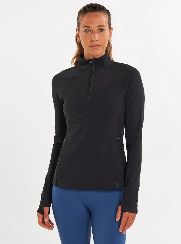 Affordable Trendy Fashion ALRN Hi Viz 1/4 Zip - Black