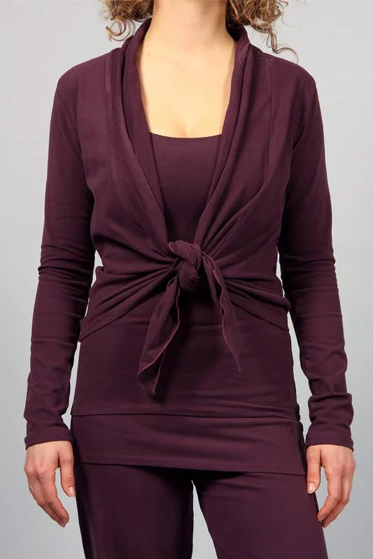 Luxury Women's Clothing Budget-Friendly Fashion Amba yoga wrap shirt - Purple