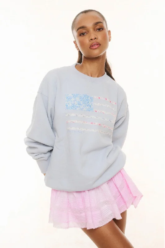 Modern Women's Outfit Sporty Fashion Offers Palo Americana Fleece Pullover-MOONSTONE