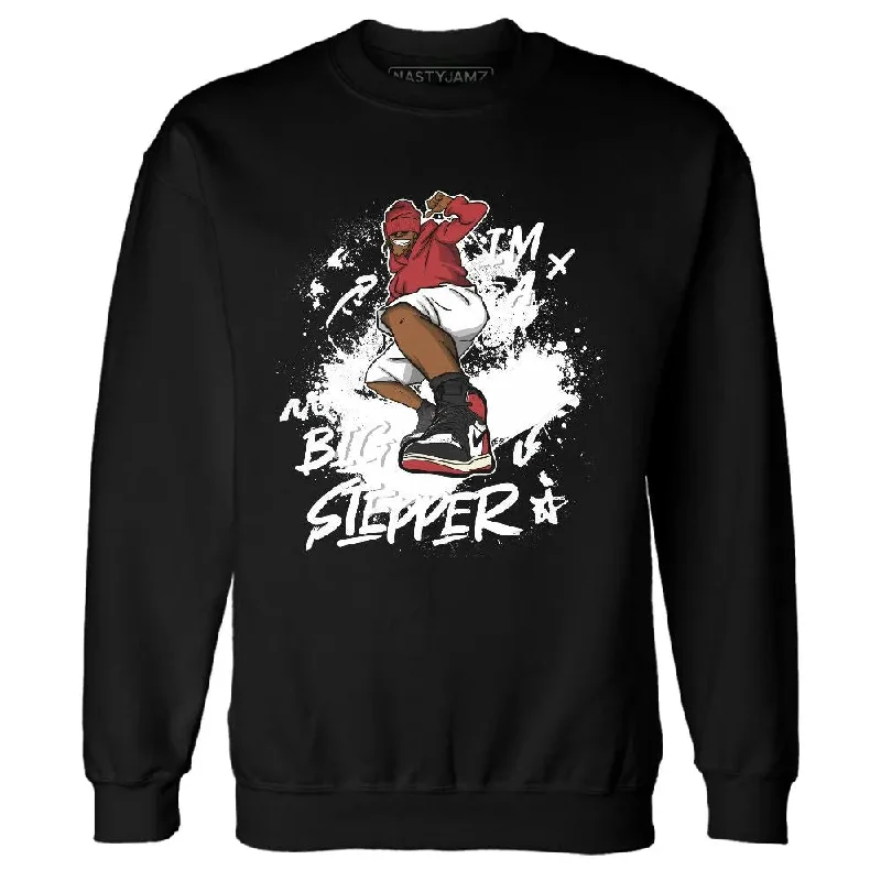 Contemporary Gender-Free Clothing Styles Fashion Frontiers Black Toe Reimagined 1s NastyJamz Sweatshirt Match Big Stepper