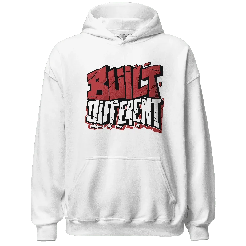 Sustainable And Ethical Unisex Clothing Chic And Edgy Black Toe Reimagined Red White 1s NastyJamz Hoodie Match Built Different