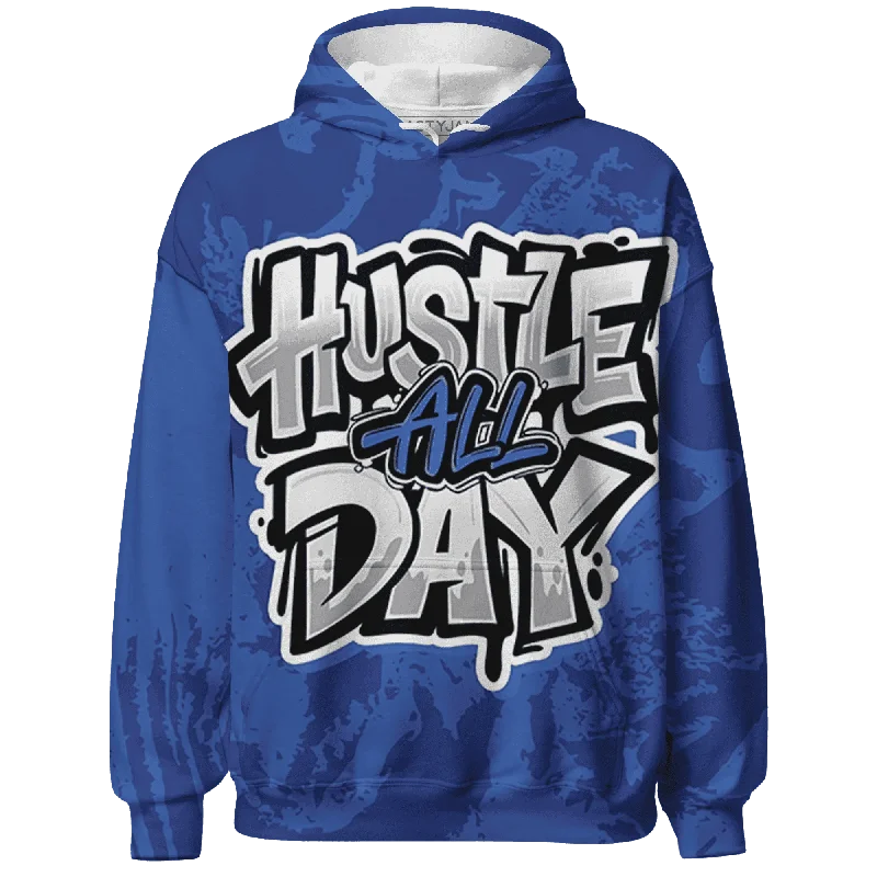 Relaxed-Fit Unisex Fashion For All-Day Comfort Hot Brand Discounts NastyJamz VaporMax Game Royal Blue Hoodie Match Hustle All Day All-Over Print