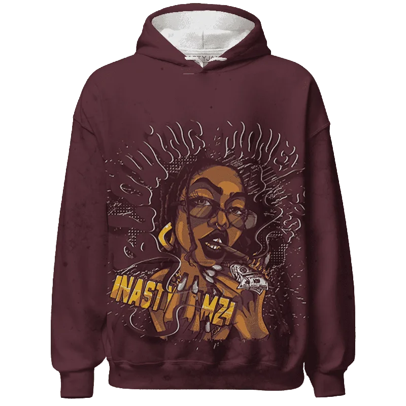 Sleek And Comfortable Unisex Wear The Latest Fashion Trends NastyJamz VaporMax Night Maron Burgundy Hoodie Match Blowing Money Fast Girl All-Over Print