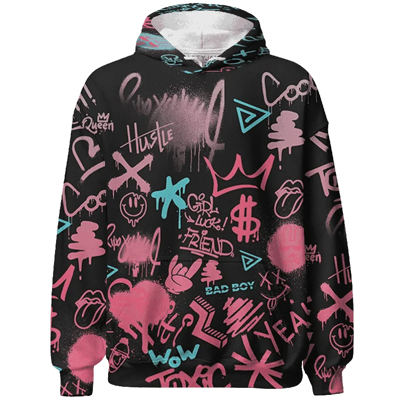 Versatile Unisex Layering Pieces Style Upgrade NastyJamz VaporMax Plus South Beach Hoodie Match Graffiti King Doodle Style All-Over Print