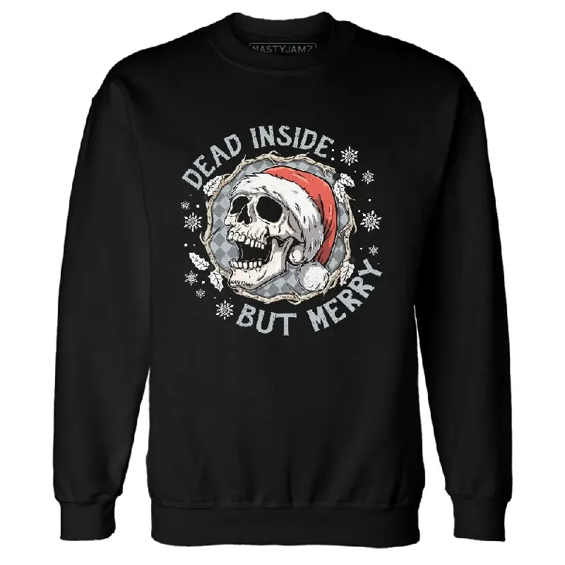 Casual And Trendy Unisex Fashion Staples Limited Stock, Big Discounts Wolf Grey 12s NastyJamz Sweatshirt Match Dead Inside But Merry